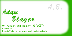 adam blayer business card